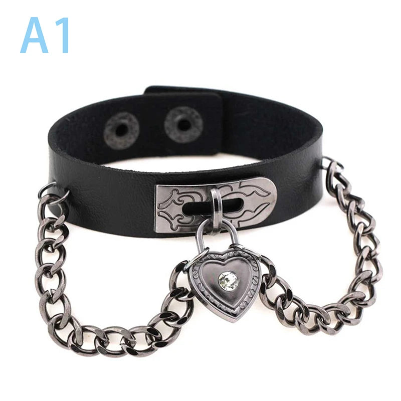 Punk Spike PU Leather Bracelet