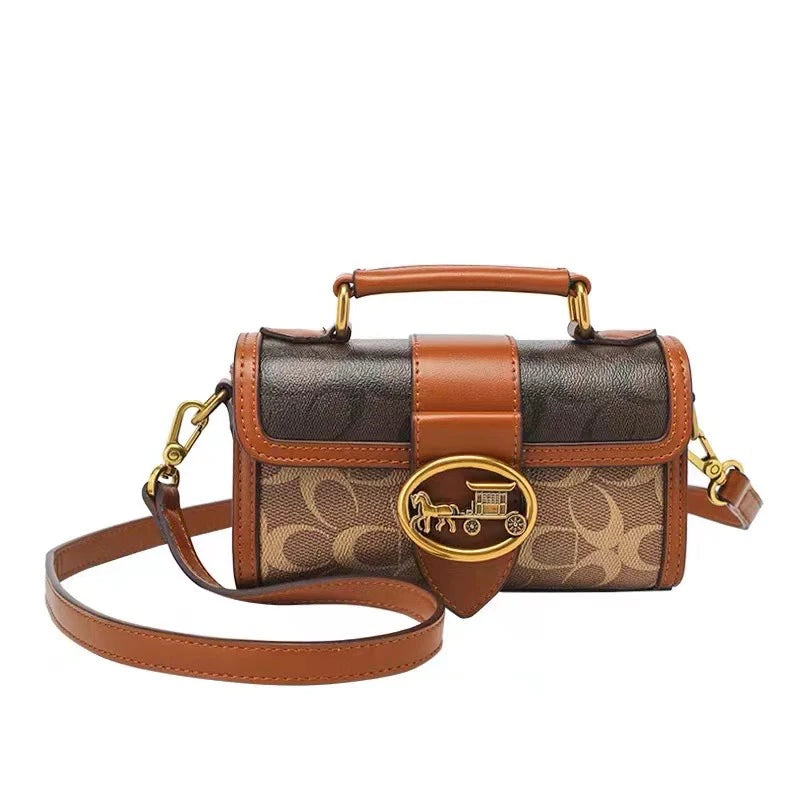 Designer Plush Small Square Crossbody Handbag
