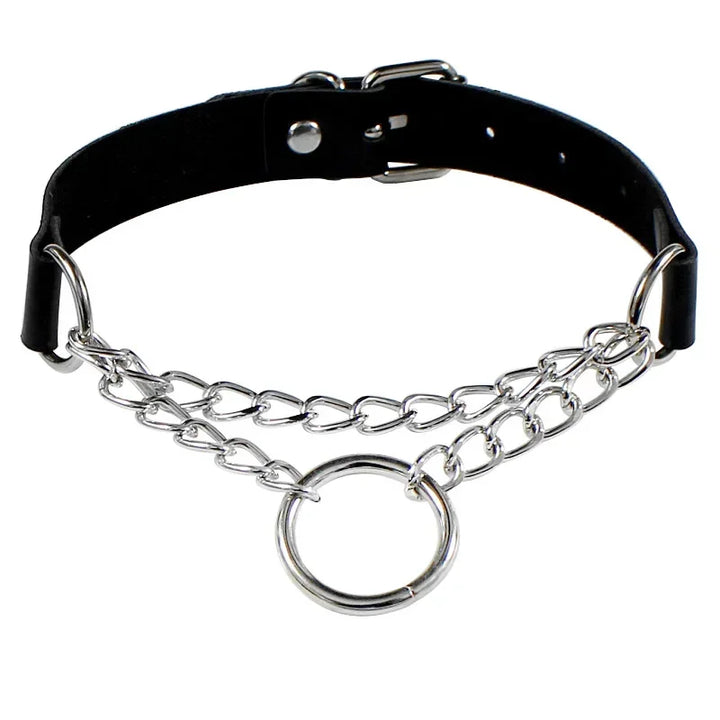 Gothic Heart-Lock Choker Necklace – Statement Accessory