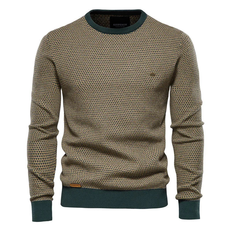 Men's O-Neck Long-Sleeve Knit Pullover