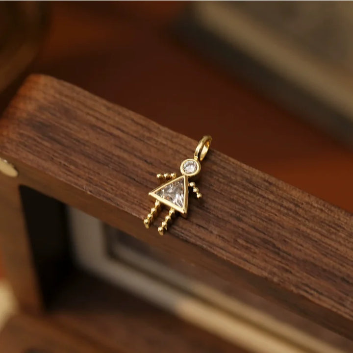 Zircon-Style Charm Pendant Necklace