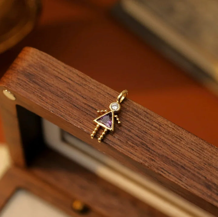 Zircon-Style Charm Pendant Necklace