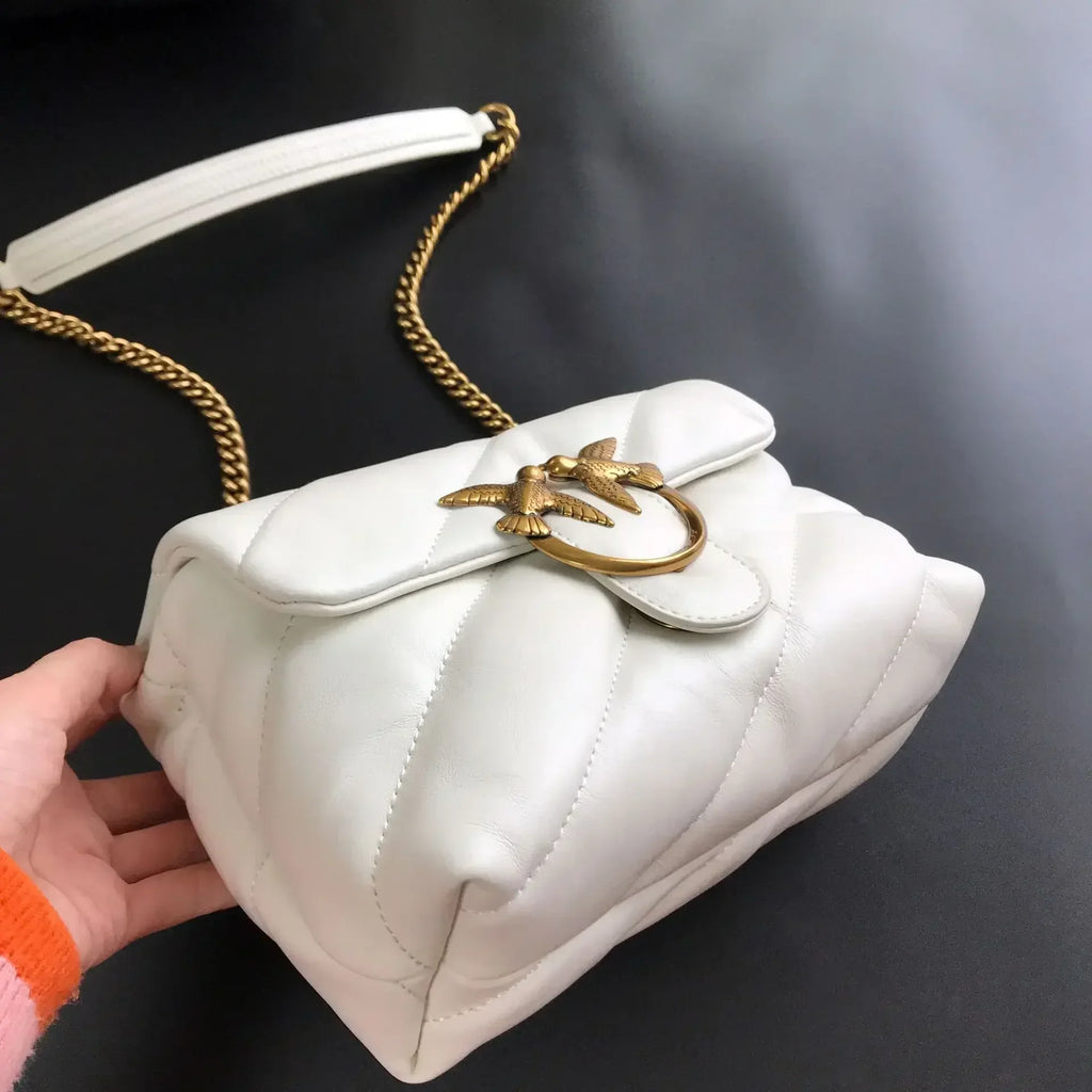 Genuine Leather Swallow Chain Crossbody Bag