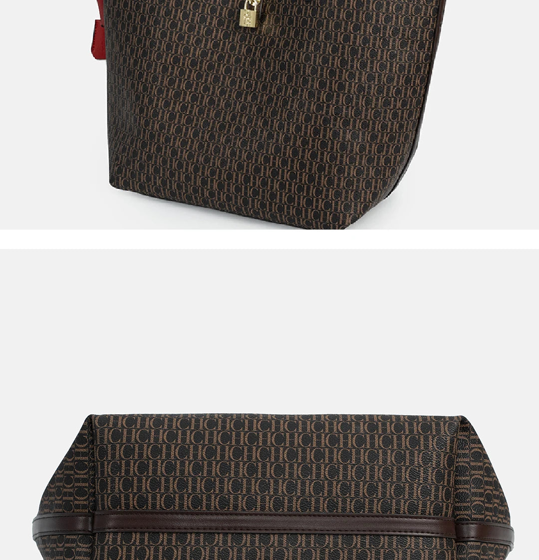 CH Women's Large Capacity Letter Print Shoulder Bag