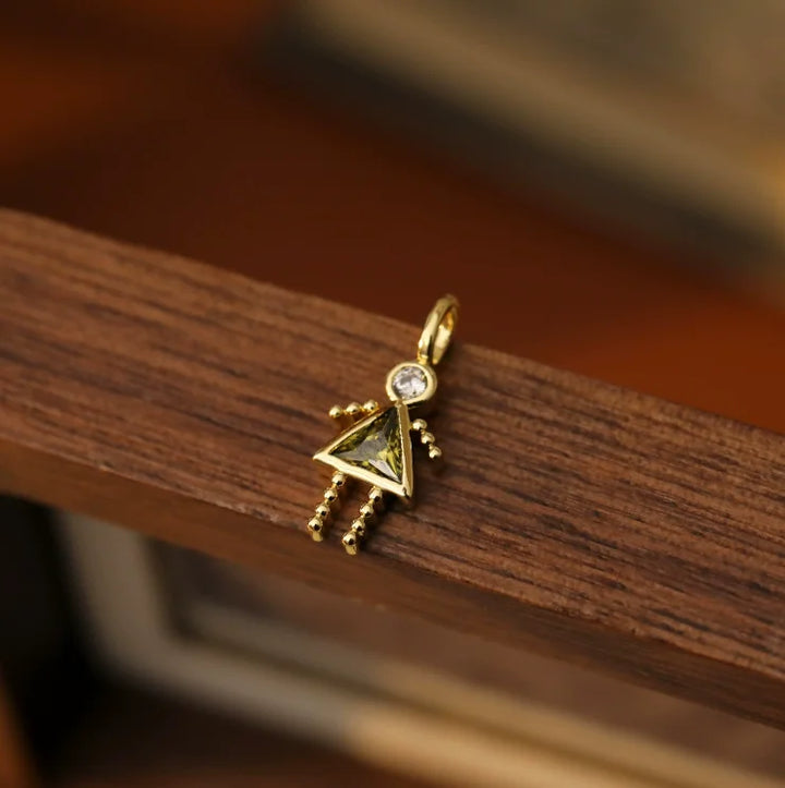 Zircon-Style Charm Pendant Necklace