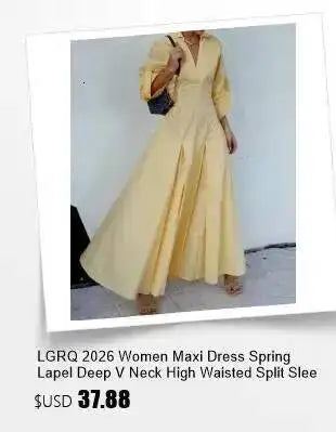 LGRQ Women's Irregular Ruffle Dress with Cloak Sleeves and Lace Splicing