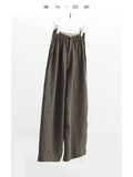Women's Plus Size Loose Ramie Linen Elastic Waist Casual Pants