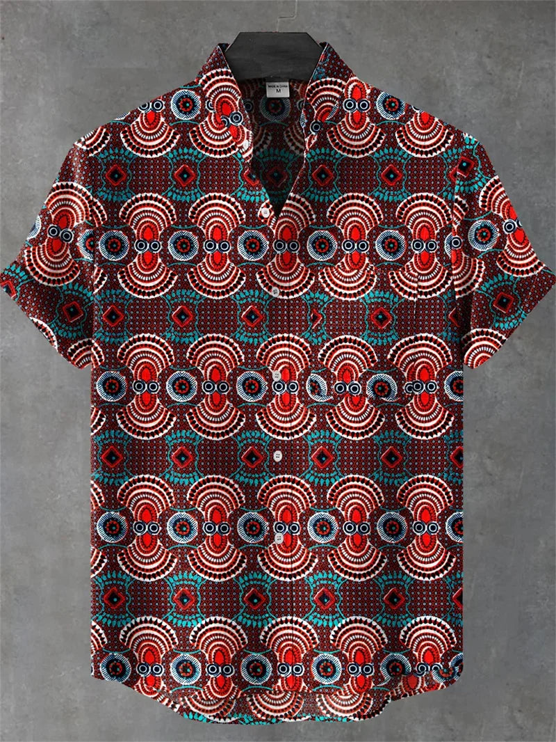 Men's Linen-Blend Short-Sleeve Shirt – Relaxed Fit