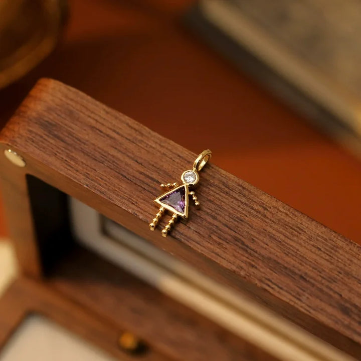 Zircon-Style Charm Pendant Necklace
