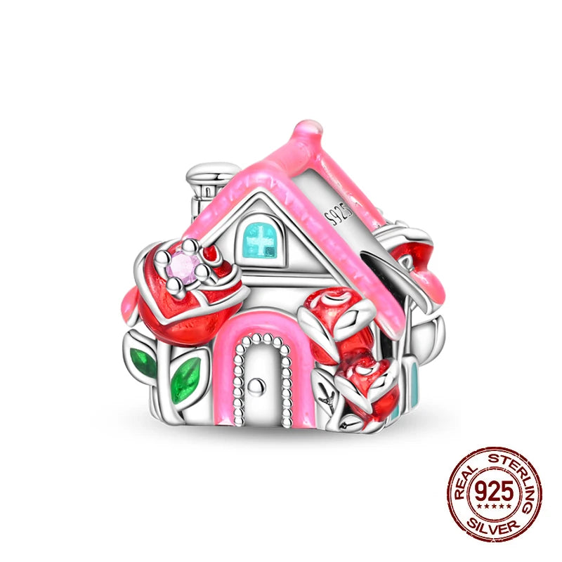 925 Sterling Silver Floral Bouquet Charm