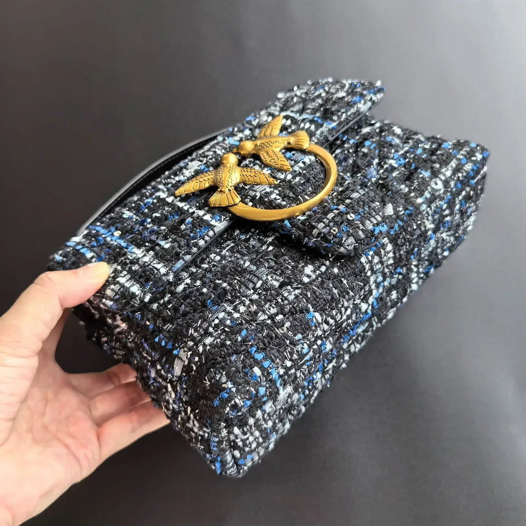 Genuine Leather Swallow Chain Crossbody Bag