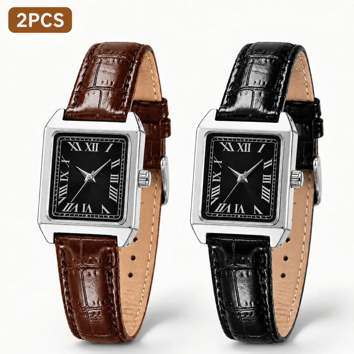 Women's Square Roman Numeral Watch – Quartz