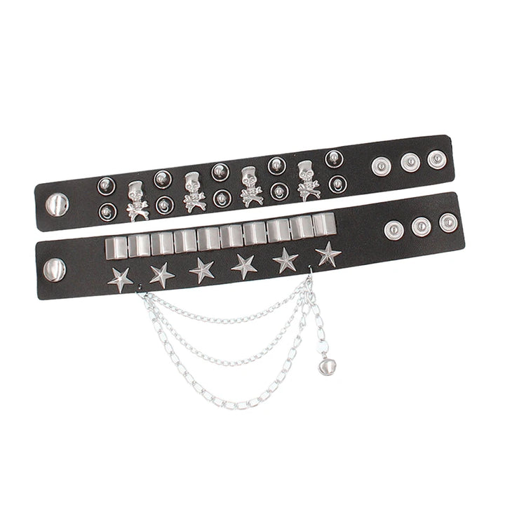 Punk Spike PU Leather Bracelet