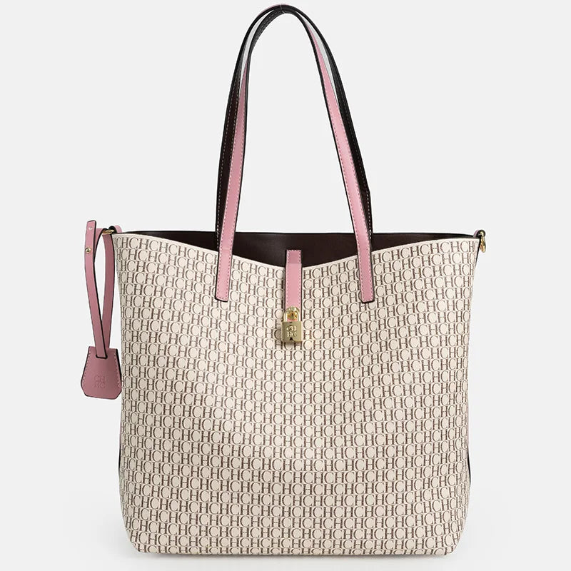 CH Women's Large Capacity Letter Print Shoulder Bag