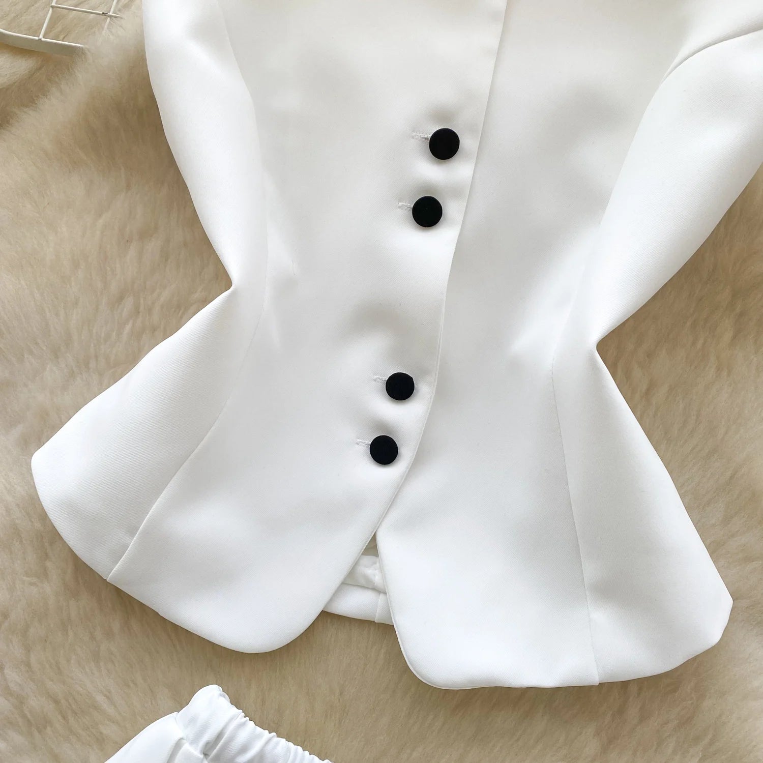 SINGREINY Women's Two-Piece Single Breasted Blouse and Pleated Mini Skirt Set