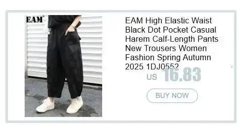 EAM Women's Big Size Dot Shirt and Wide Leg Pants Two-Piece Suit