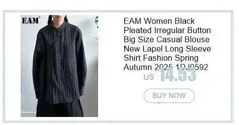 EAM Women's Big Size Dot Shirt and Wide Leg Pants Two-Piece Suit