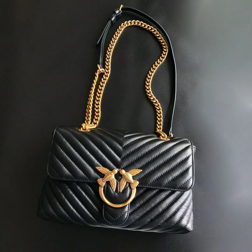 Genuine Leather Swallow Chain Crossbody Bag