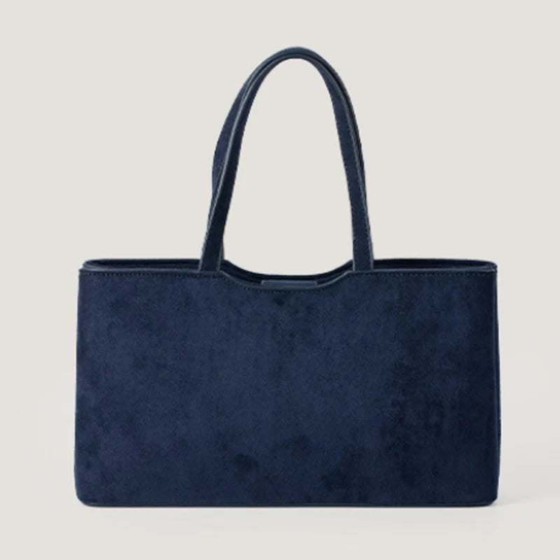 Retro Suede Shoulder Tote Bag for Women