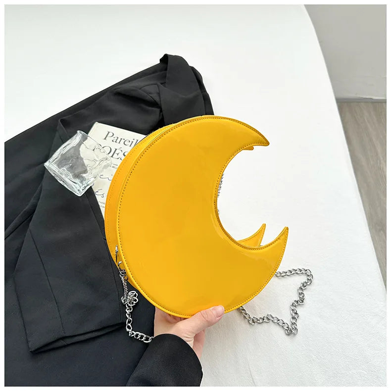 Women's Semi-Circular Crescent Shoulder and Crossbody Handbag