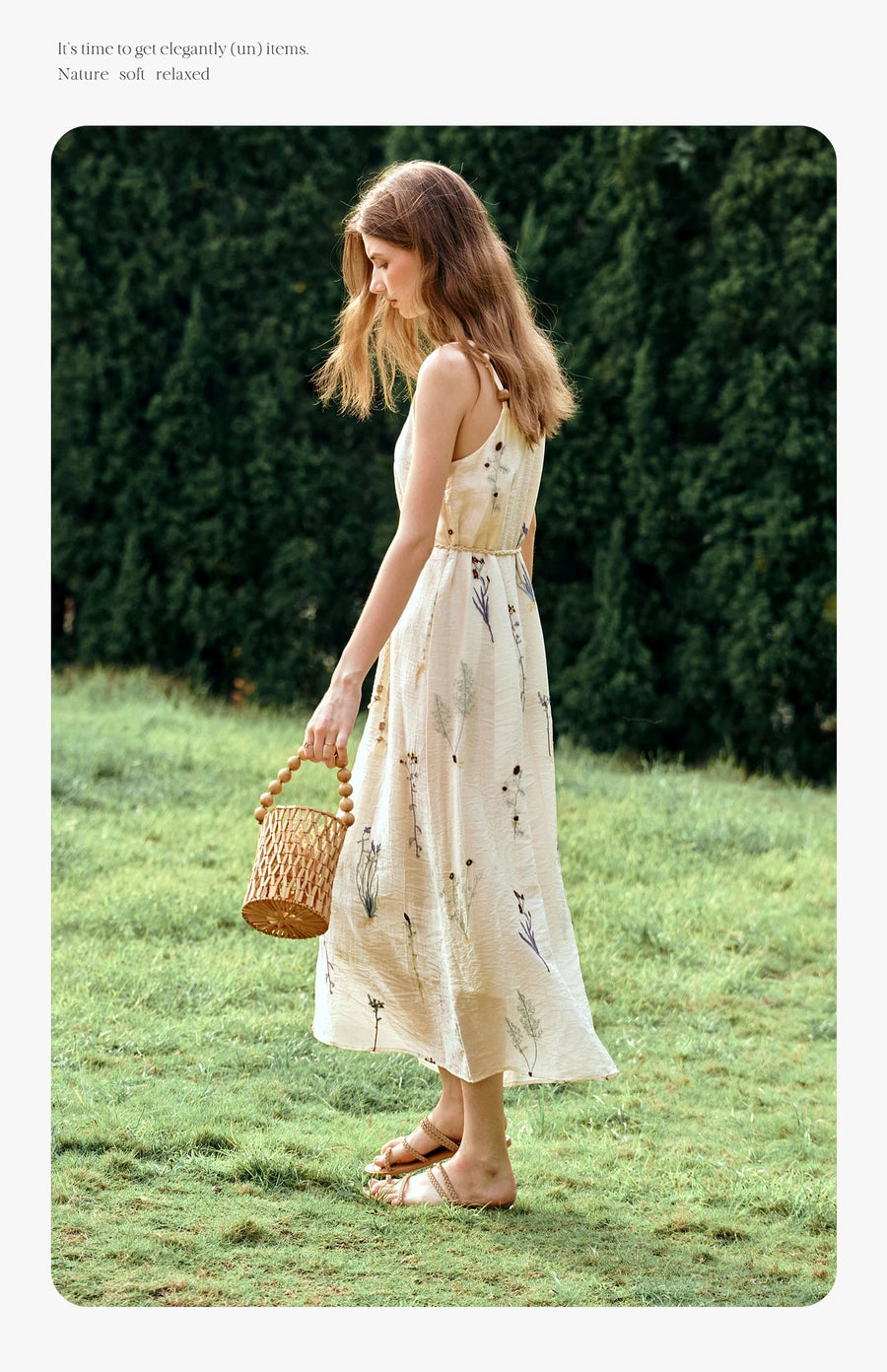 OLrain Women's Sleeveless Slash Neck Floral A-Line Maxi Dress