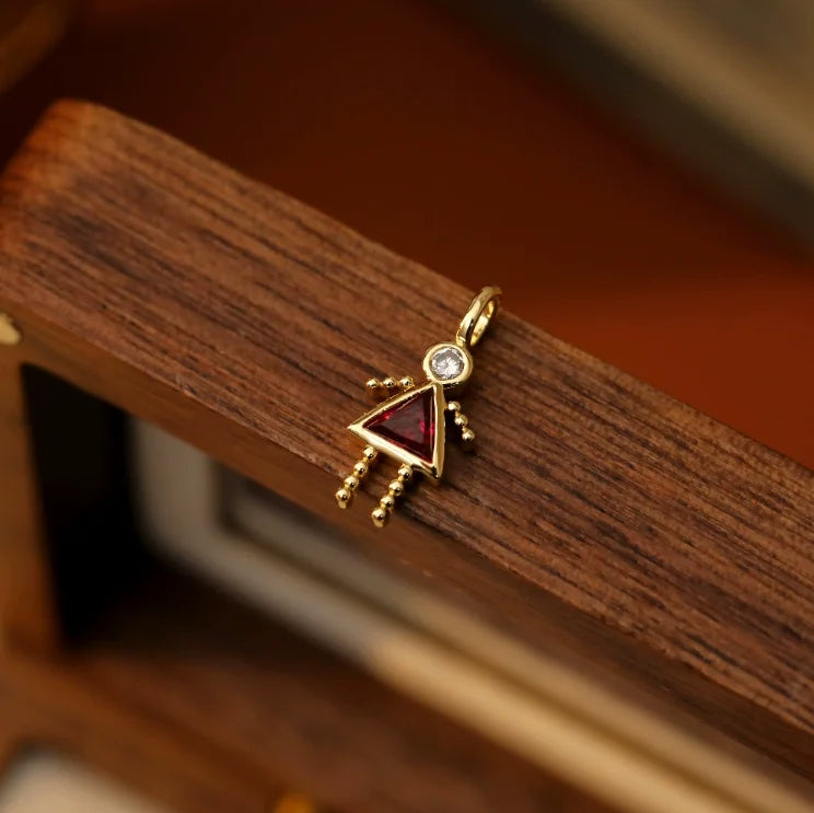 Zircon-Style Charm Pendant Necklace