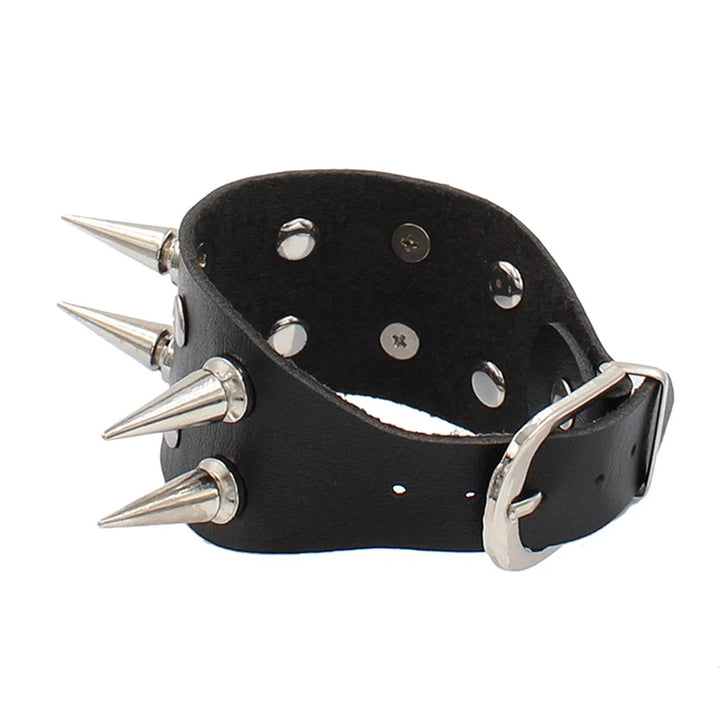 Punk Spike PU Leather Bracelet