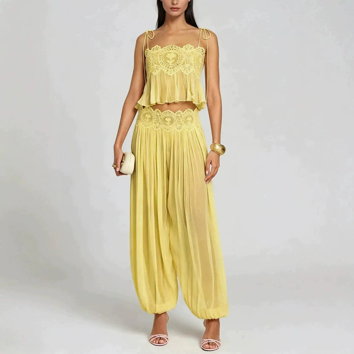 Women's Boho Sleeveless Two-Piece Set