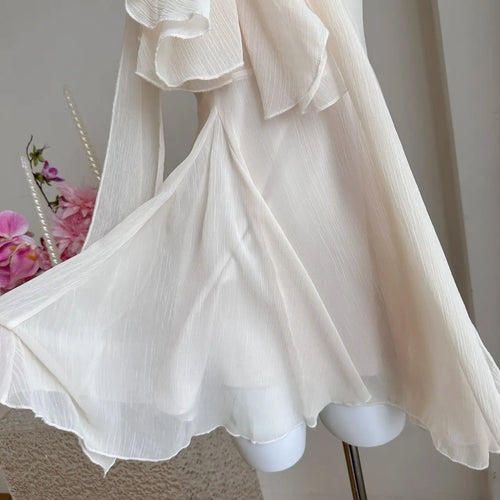 2025 New French Style Halter Neck Sleeveless Women Dress Sexy Spaghetti Strap Irregular Hem Rhinestone Mini Summer Party Dresse