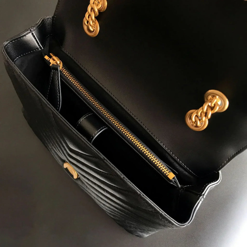 Genuine Leather Swallow Chain Crossbody Bag