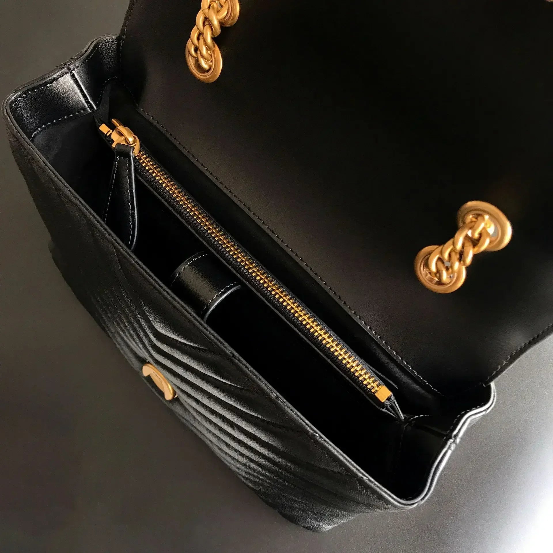 Genuine Leather Swallow Chain Crossbody Bag