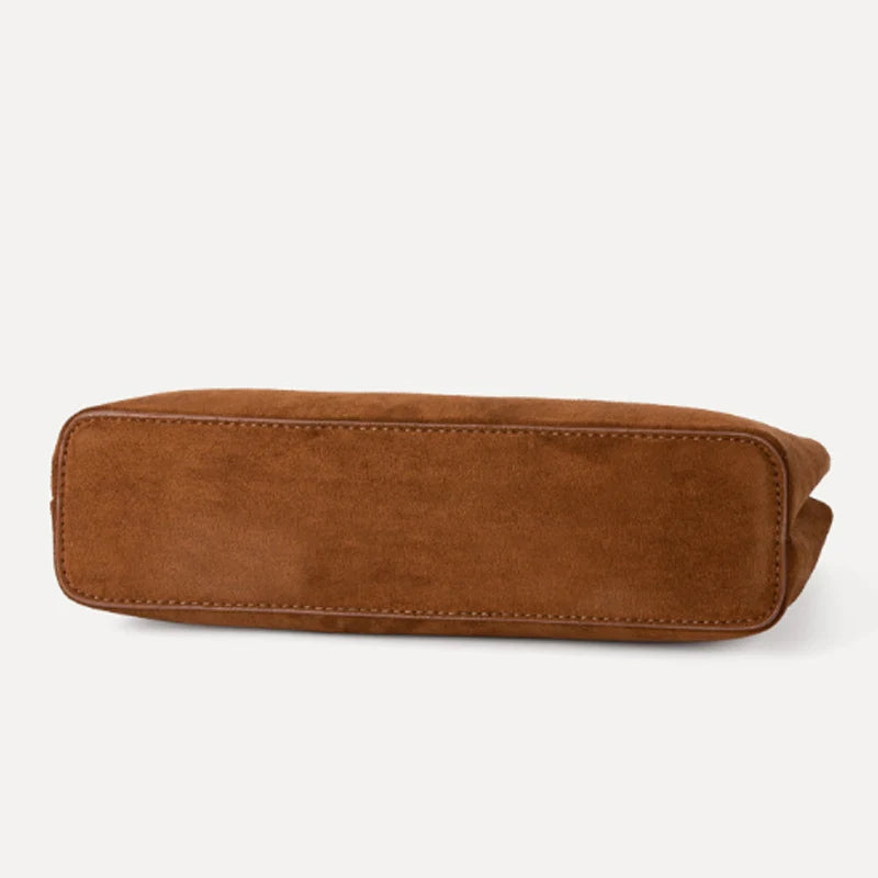 Retro Suede Shoulder Tote Bag for Women