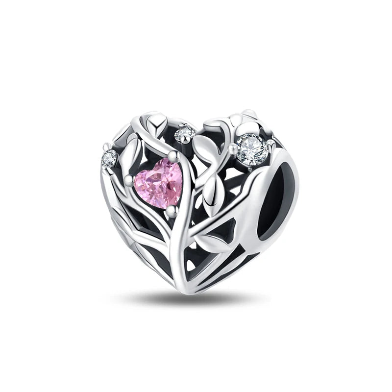 925 Sterling Silver Floral Bouquet Charm