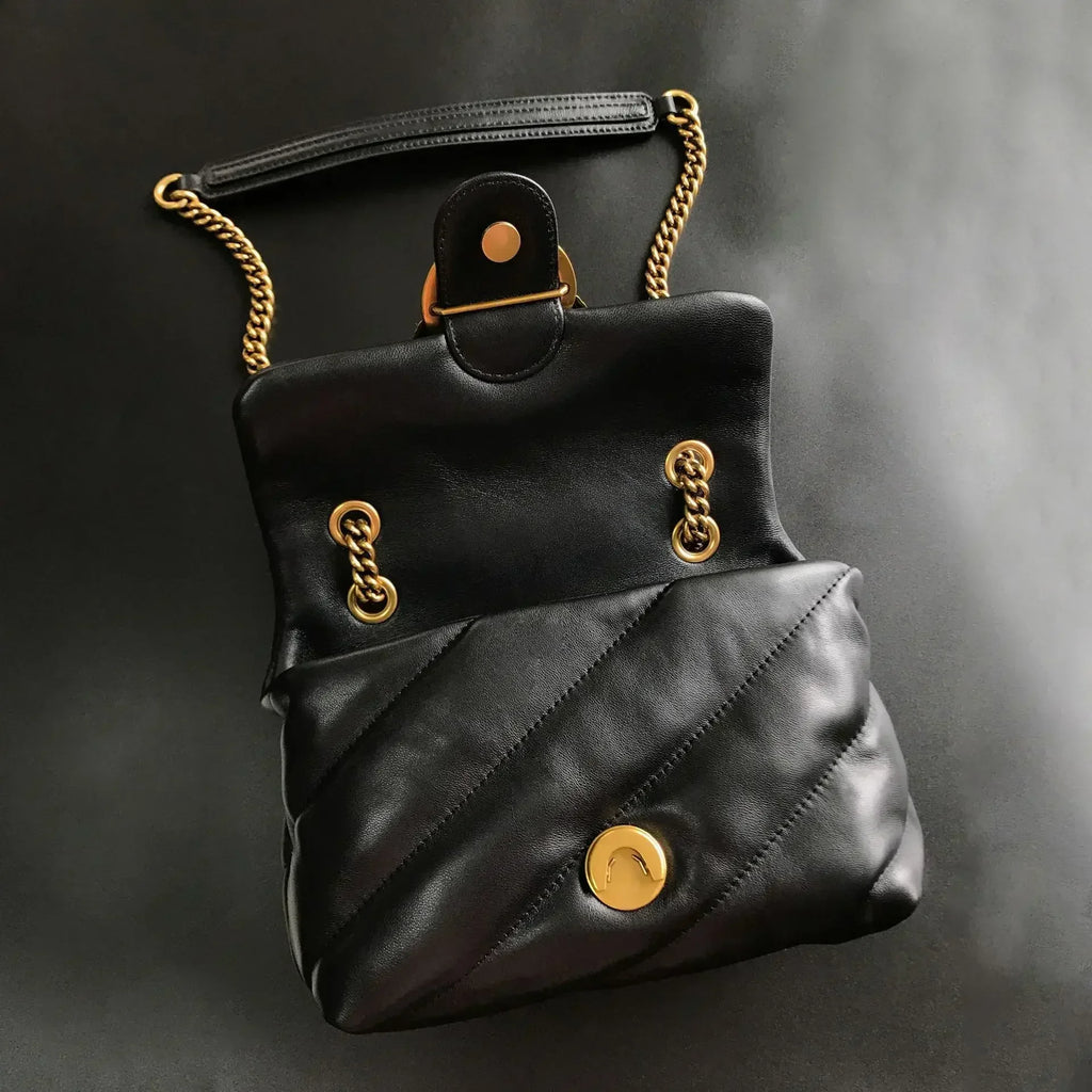 Genuine Leather Swallow Chain Crossbody Bag