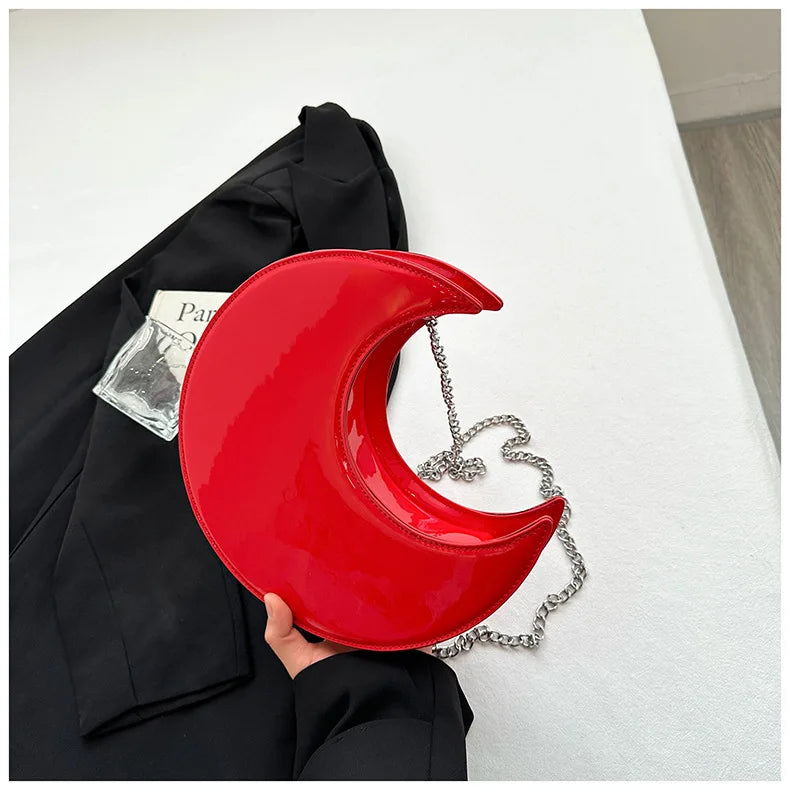 Women's Semi-Circular Crescent Shoulder and Crossbody Handbag