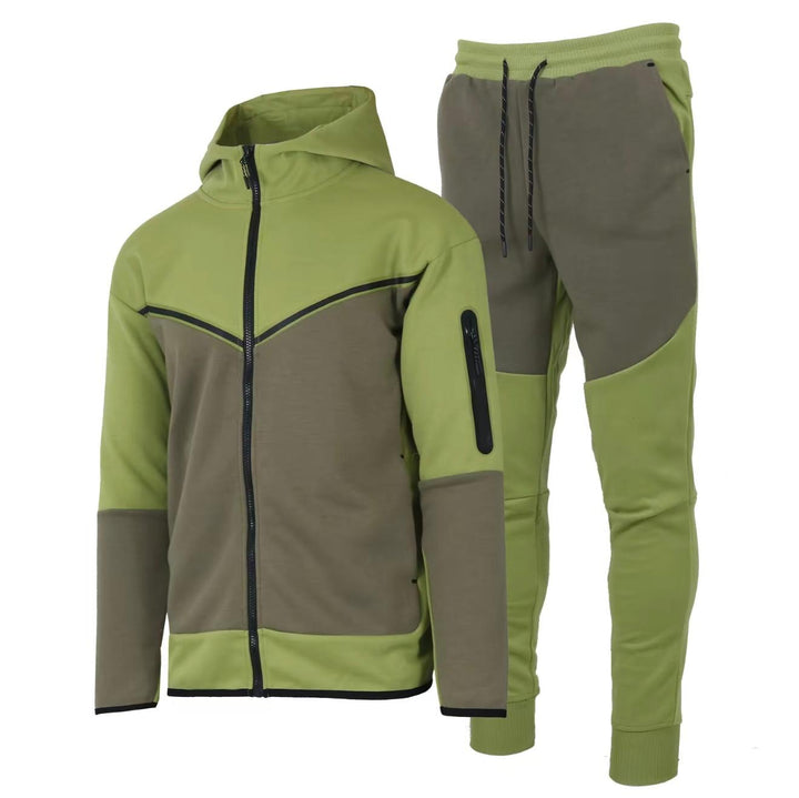 Men's Two-Tone UltraTech Fleece Athletic Tracksuit - Hoodie and Joggers
